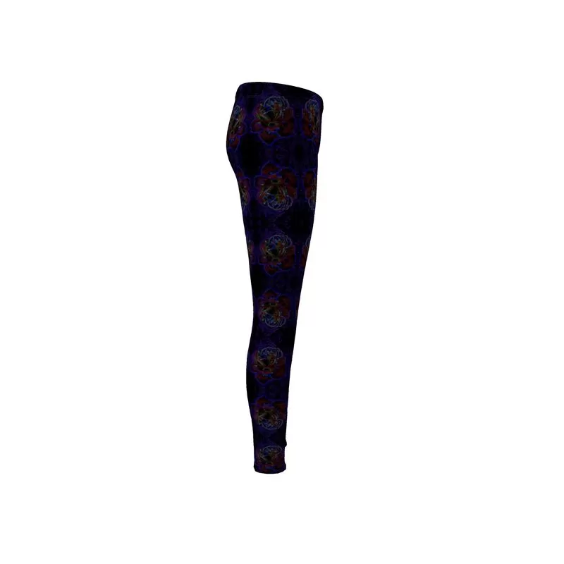 Floral Embosses: Roses 01 Patterned Designer Leggings