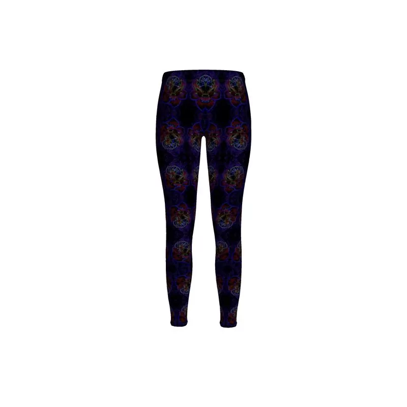 Floral Embosses: Roses 01 Patterned Designer Leggings