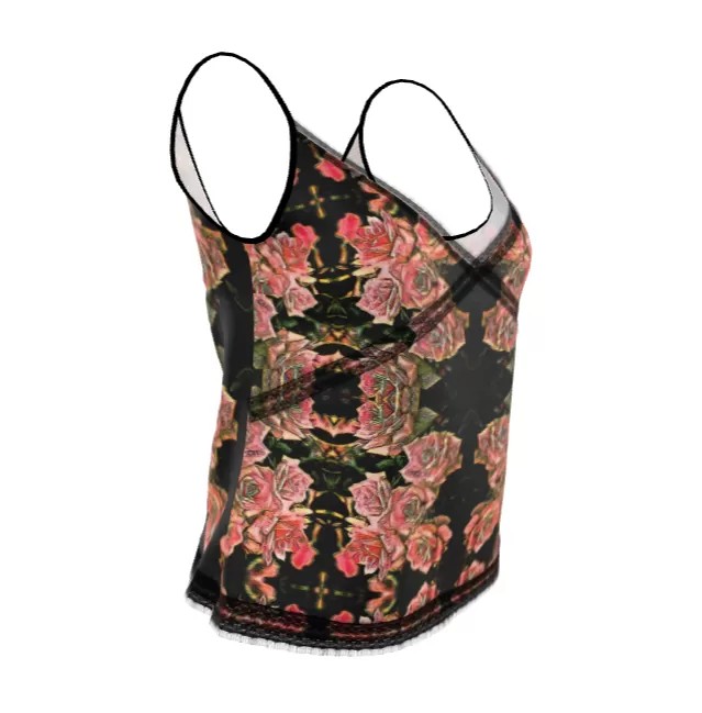 Floral Embosses: Roses 06-01 Designer Cami Top