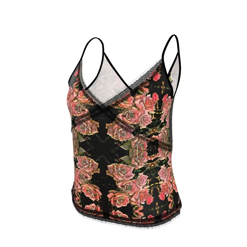 Floral Embosses: Roses 06-01 Designer Cami Top