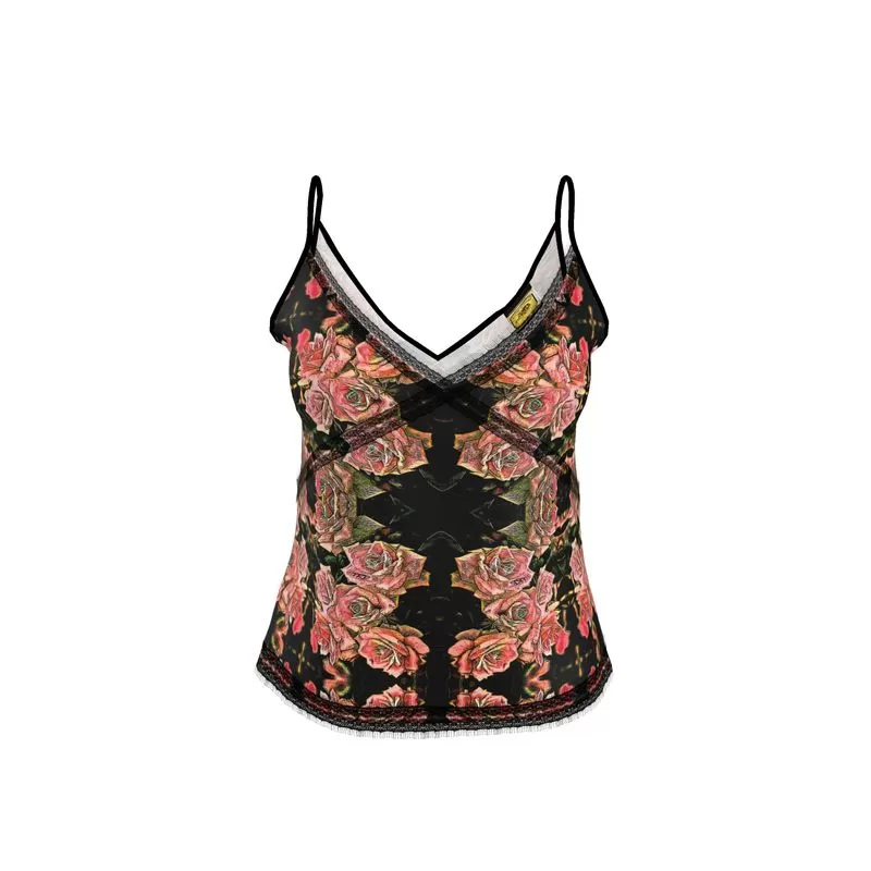 Floral Embosses: Roses 06-01 Designer Cami Top