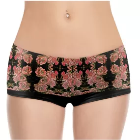 Floral Embosses: Roses 06-01 Designer Hot Pants