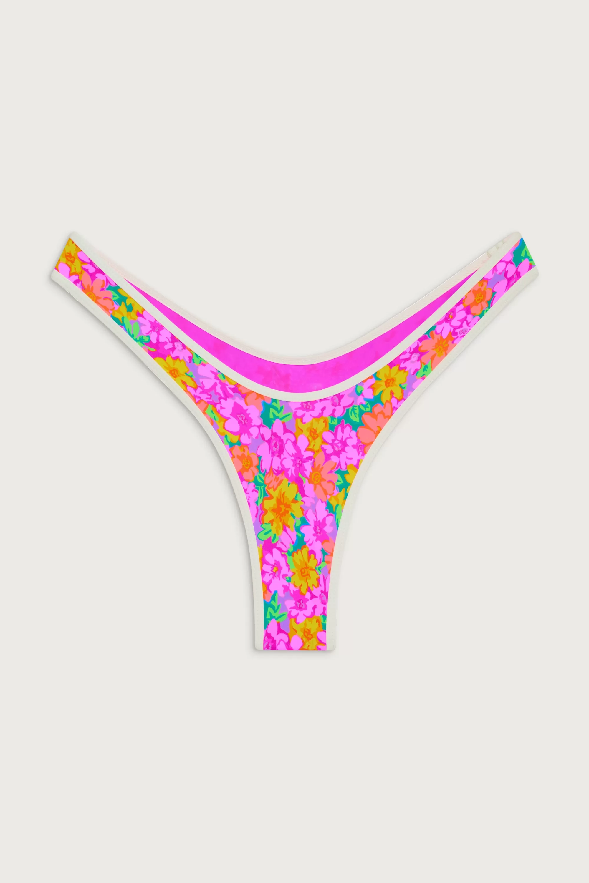 Full Moon Floral Micro Bikini Bottom - Daisy Pond