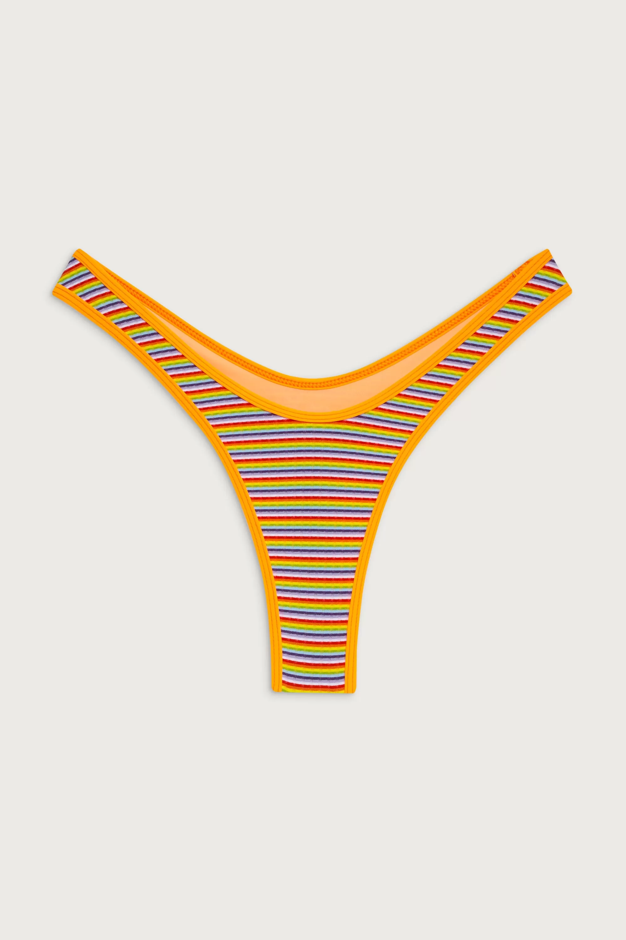 Full Moon Striped Micro Bikini Bottom - Hawaiian Sky