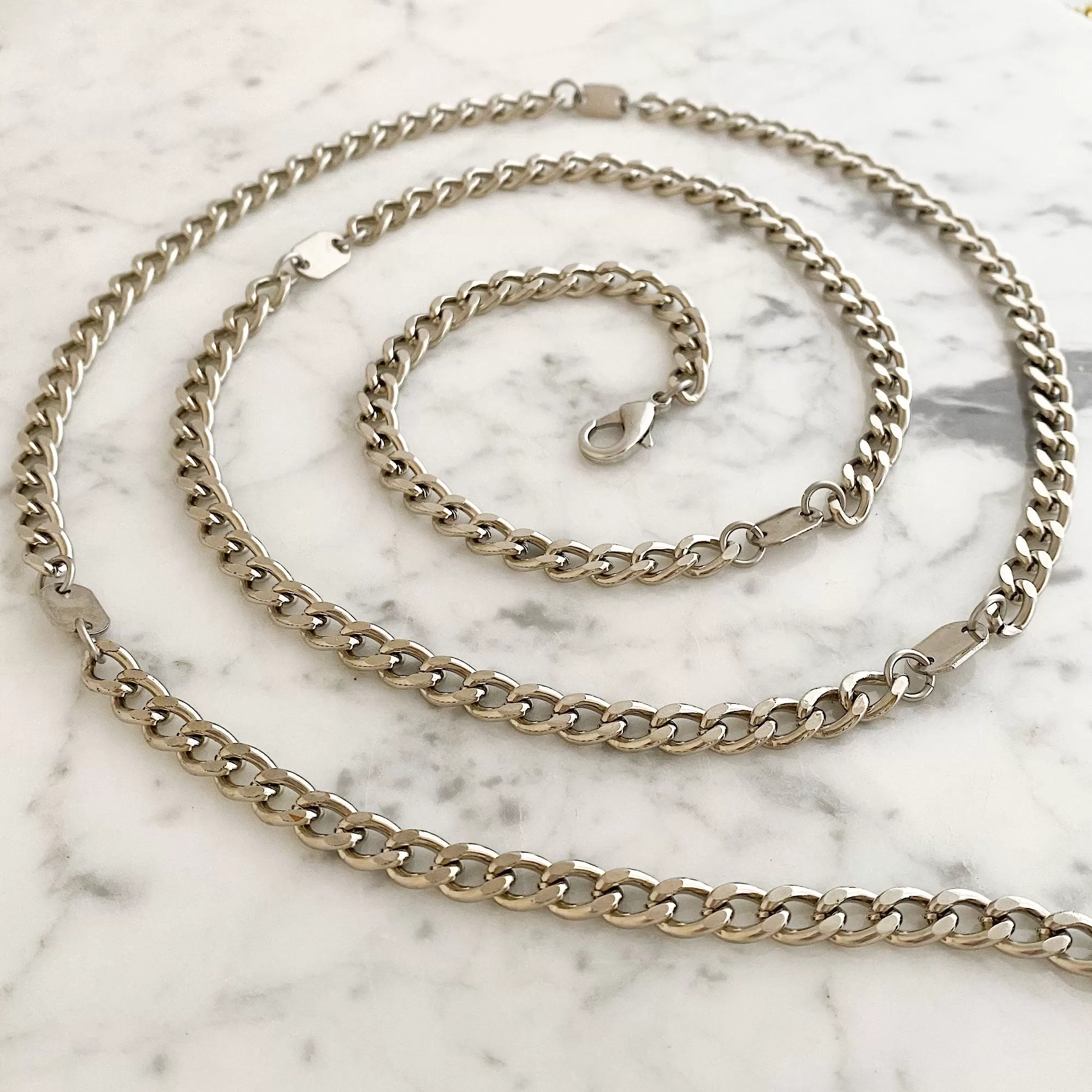 GAGNON silver link and chain belt