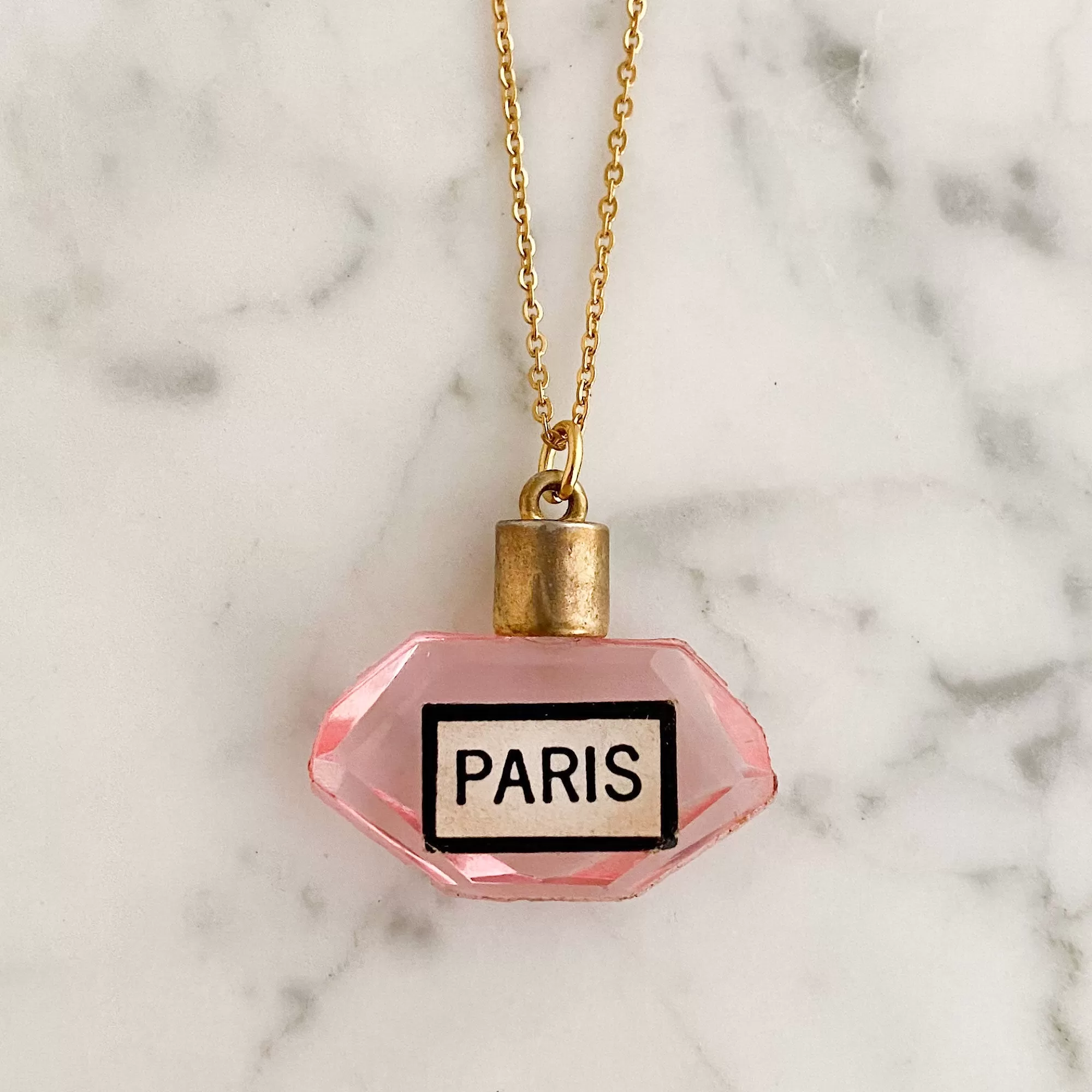 GEMMA Paris pink perfume pendant necklace