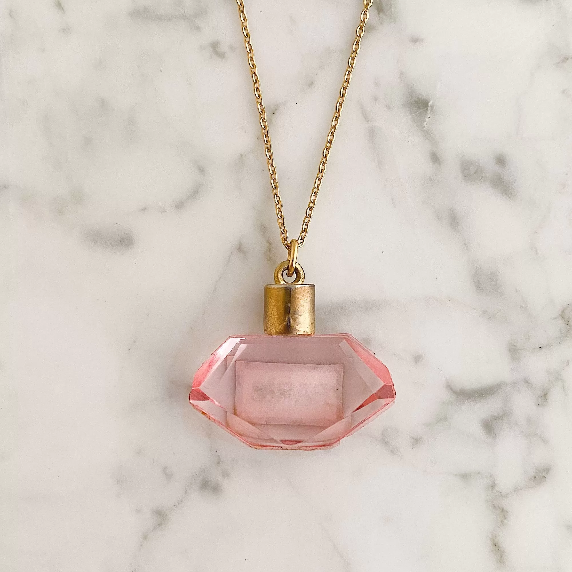 GEMMA Paris pink perfume pendant necklace