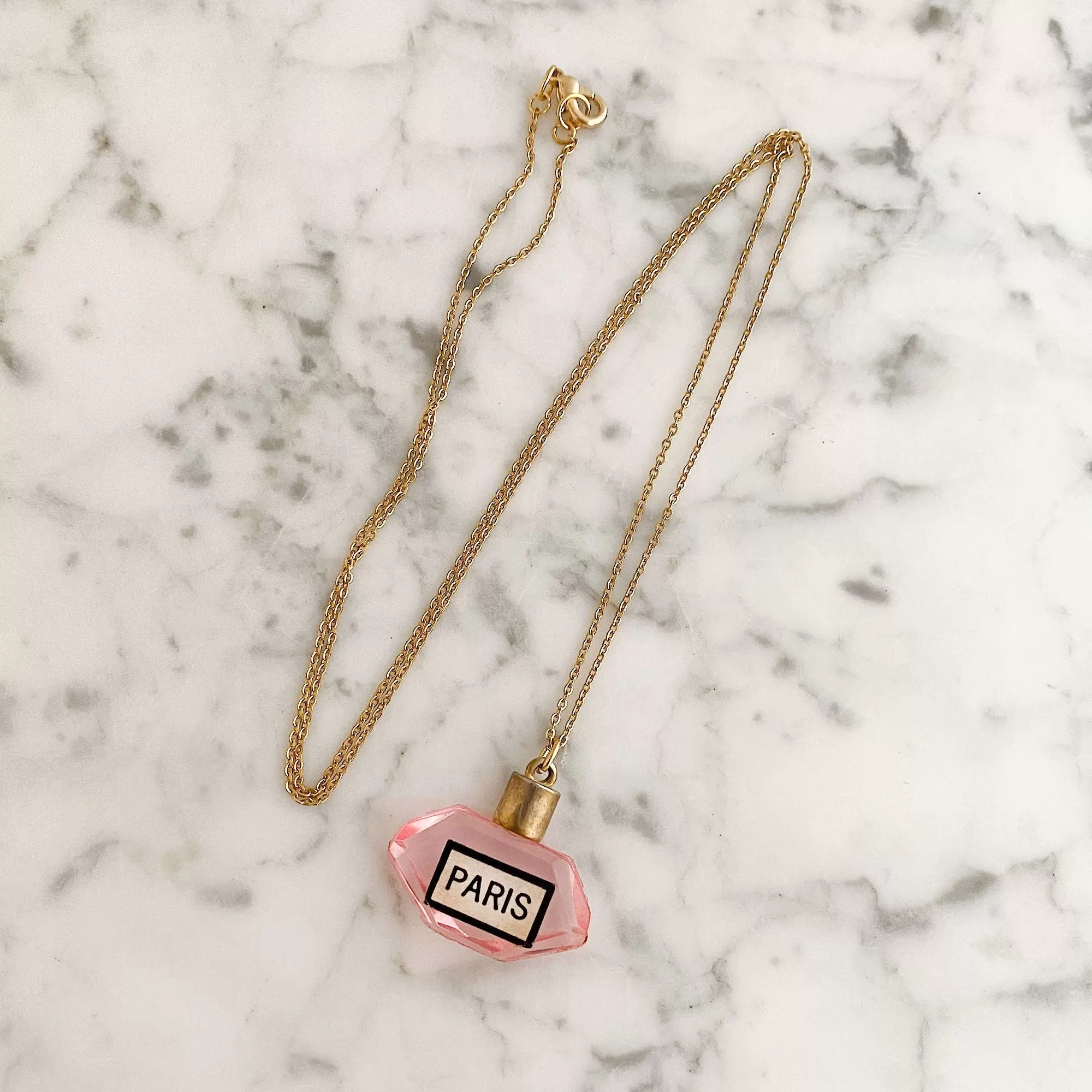 GEMMA Paris pink perfume pendant necklace