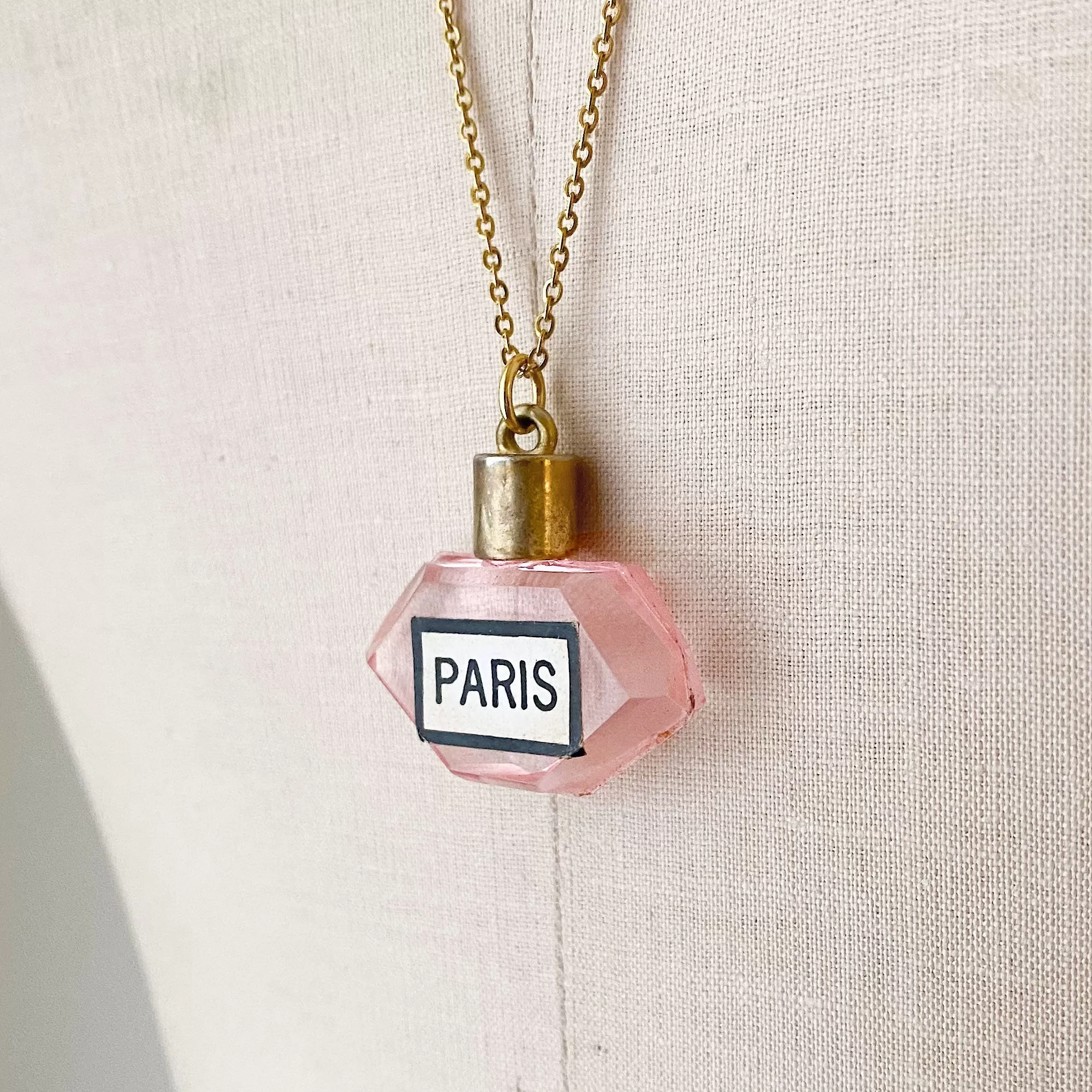 GEMMA Paris pink perfume pendant necklace