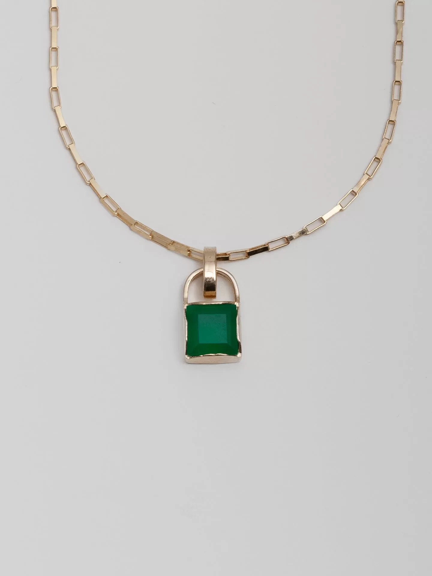 Gemstone Padlock Pendant