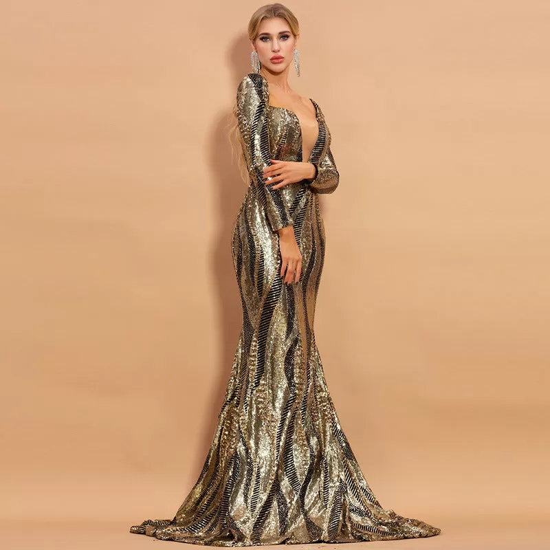 Gioia Sequinned Banquet Gown