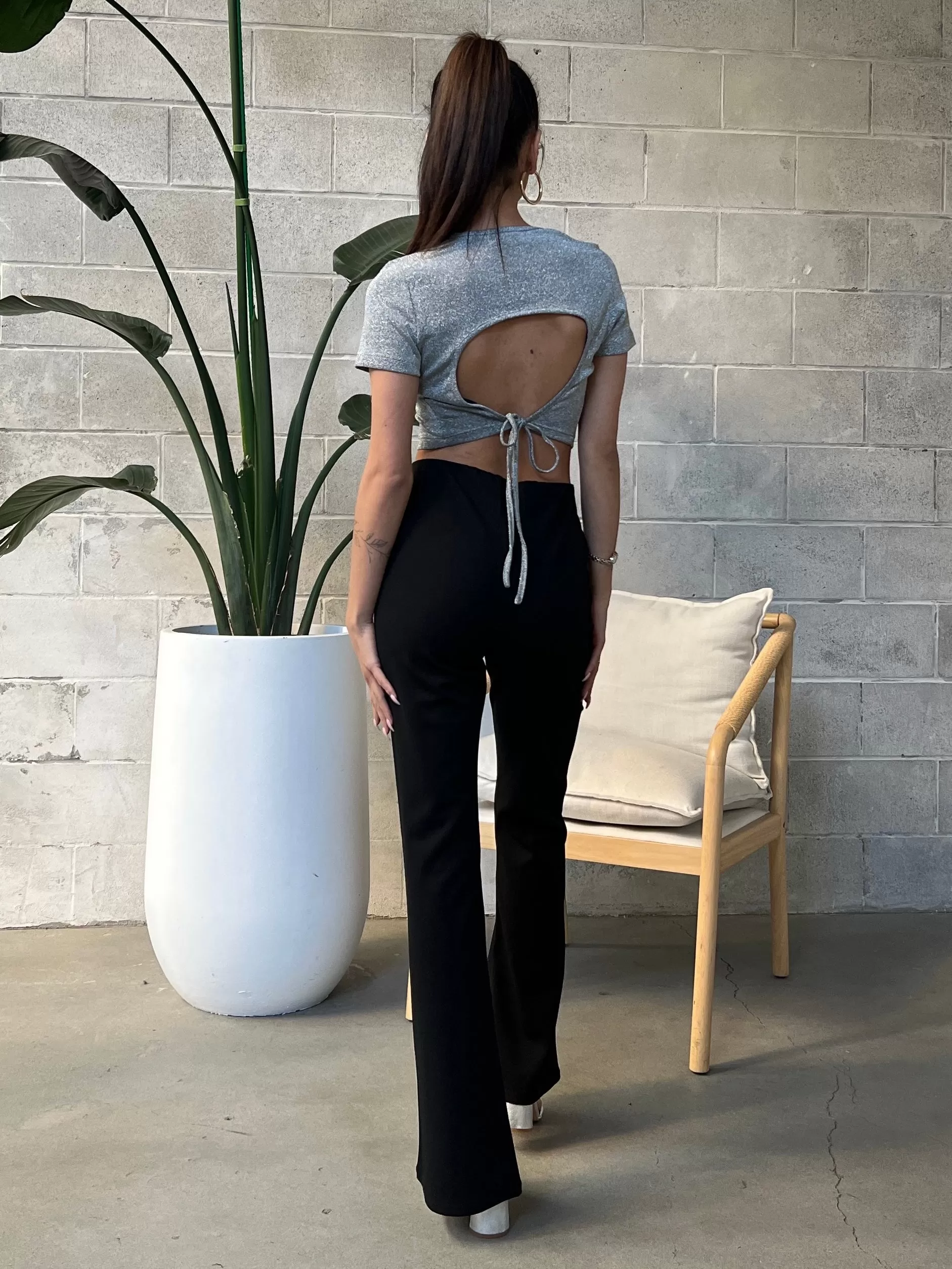 GLAMOROUS Camilla Tie Back Crop Top