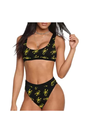 Golden Scorpion Sport Top & High-Waisted Bikini Swimsuit