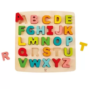 hape toys chunky alphabet wooden puzzle