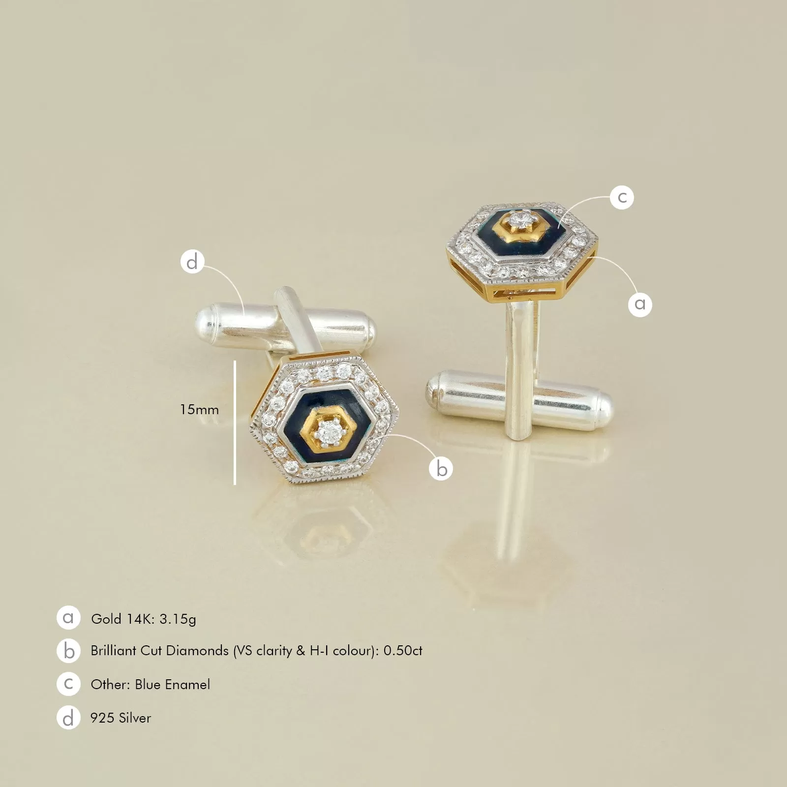 Hexa Cufflinks