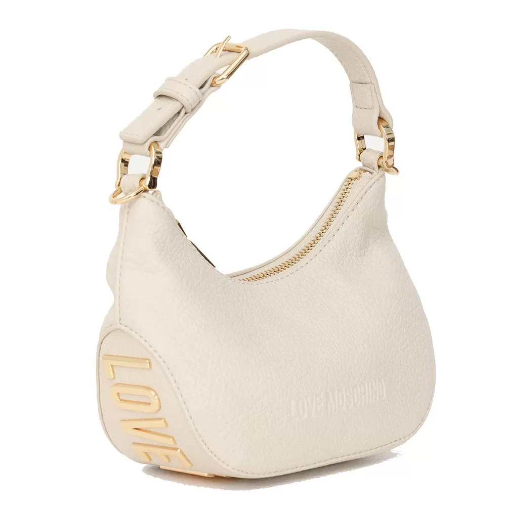 Hobo Bag Small LOVE MOSCHINO linea Giant Logo color Avorio