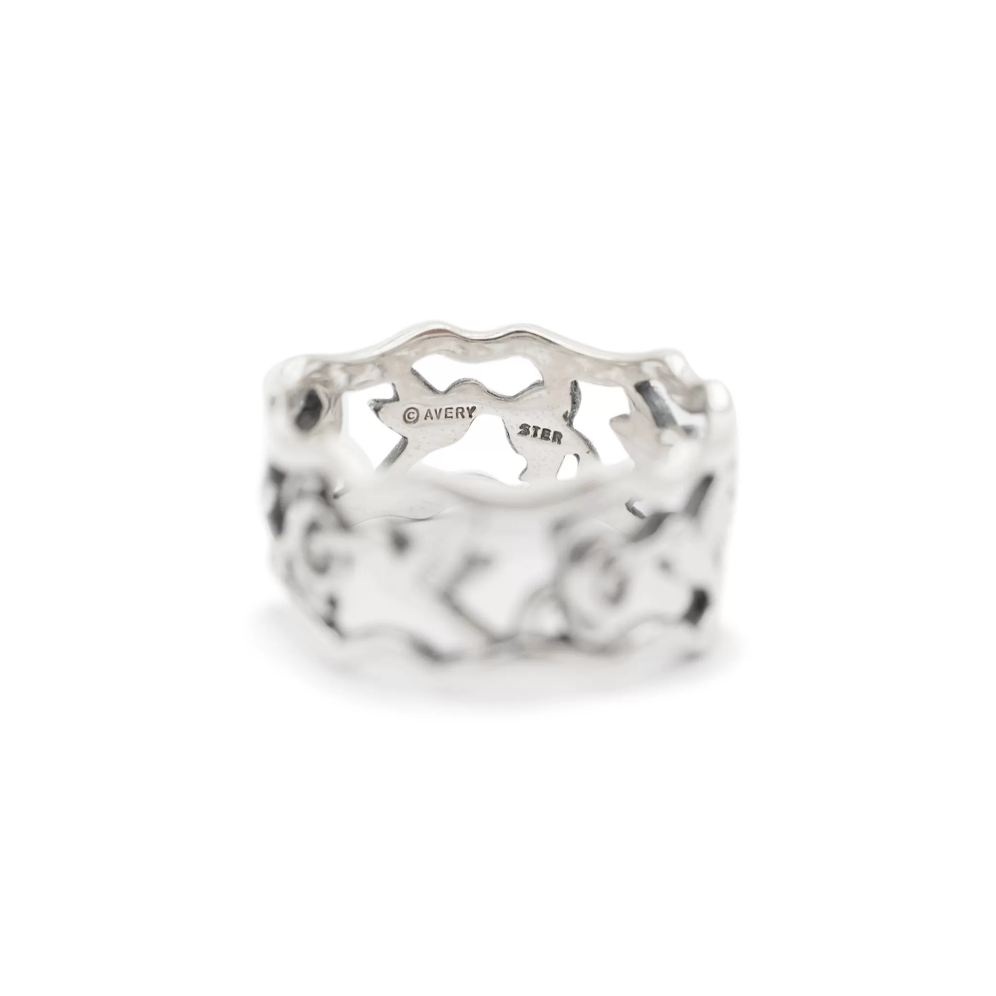 James Avery 925 Sterling Silver Retired Humming Bird Eternity Cocktail Ring