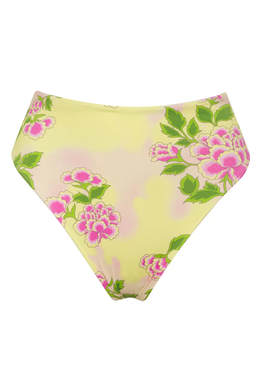 Jenna Floral High Waist Bikini Bottom - Mojito