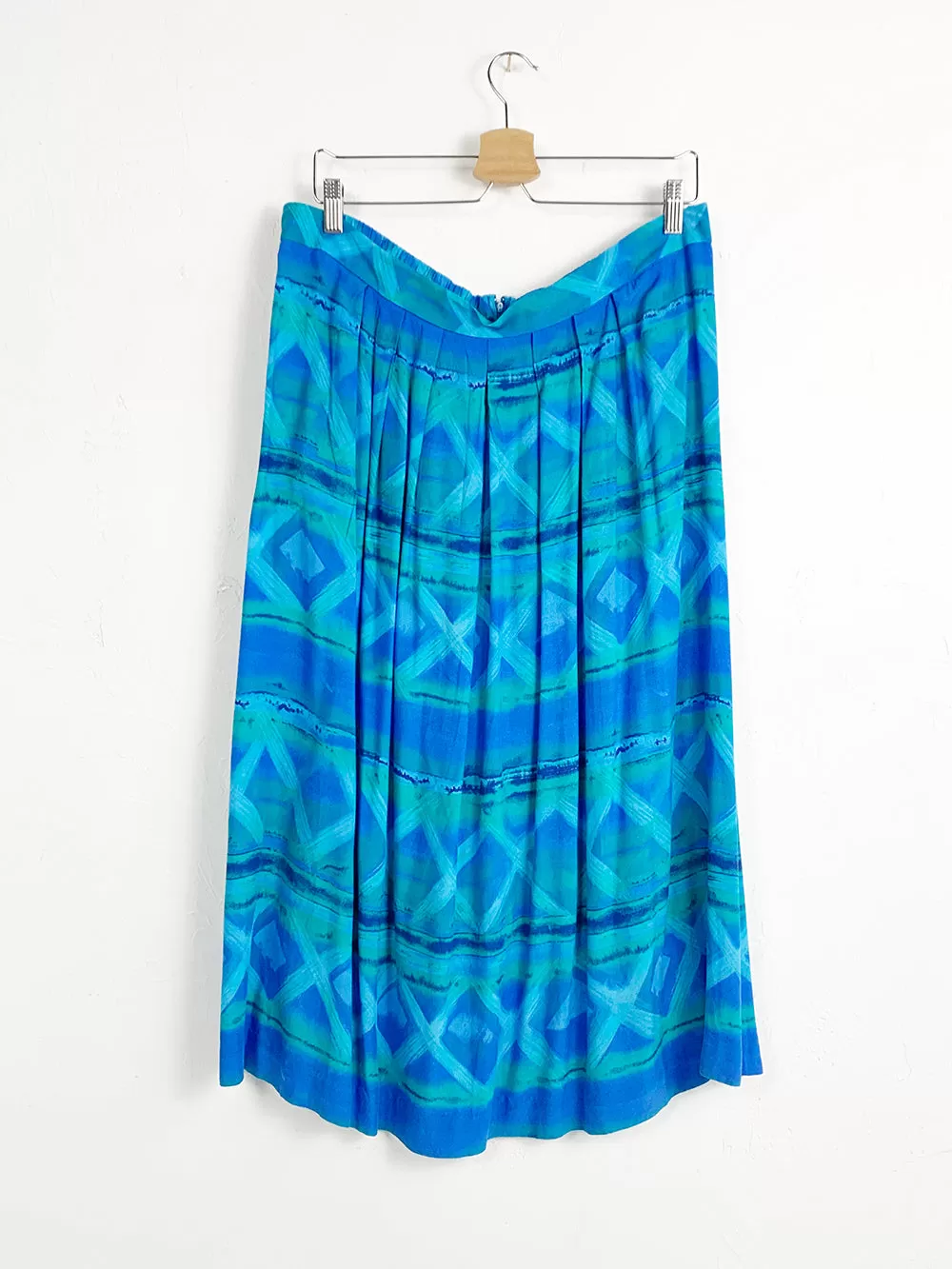 JH 80s Green Blue Skirt