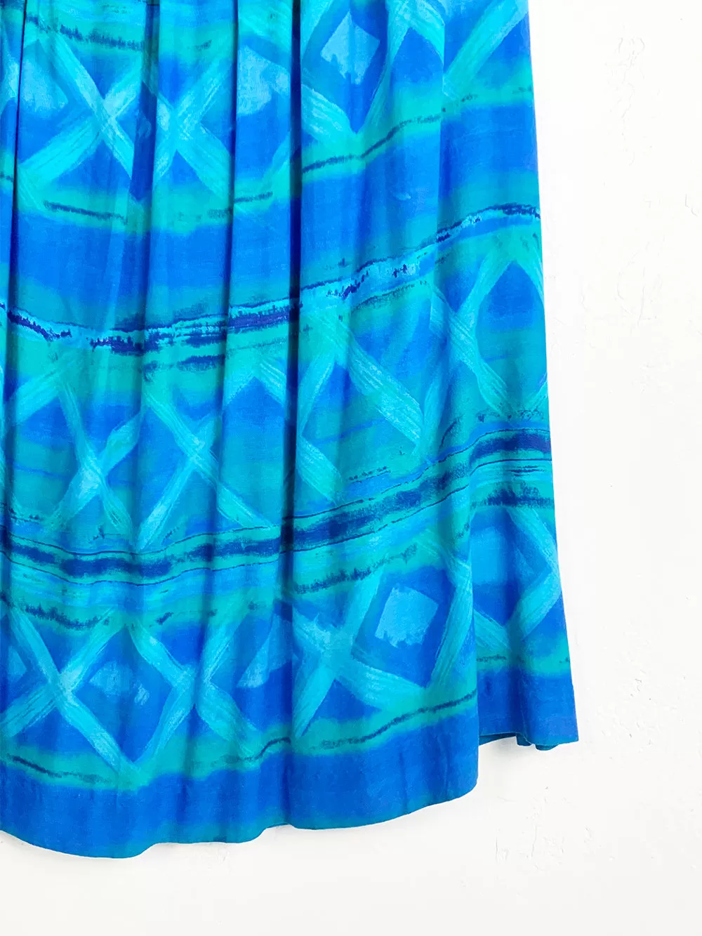 JH 80s Green Blue Skirt