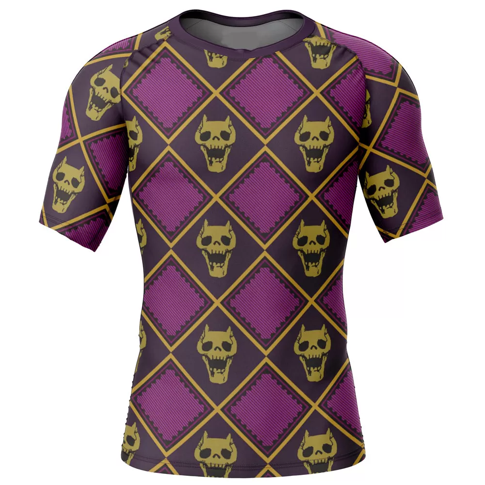 Jojo’s Bizarre Adventure 'Killer Queen Print' Short Sleeve Compression Rashguard