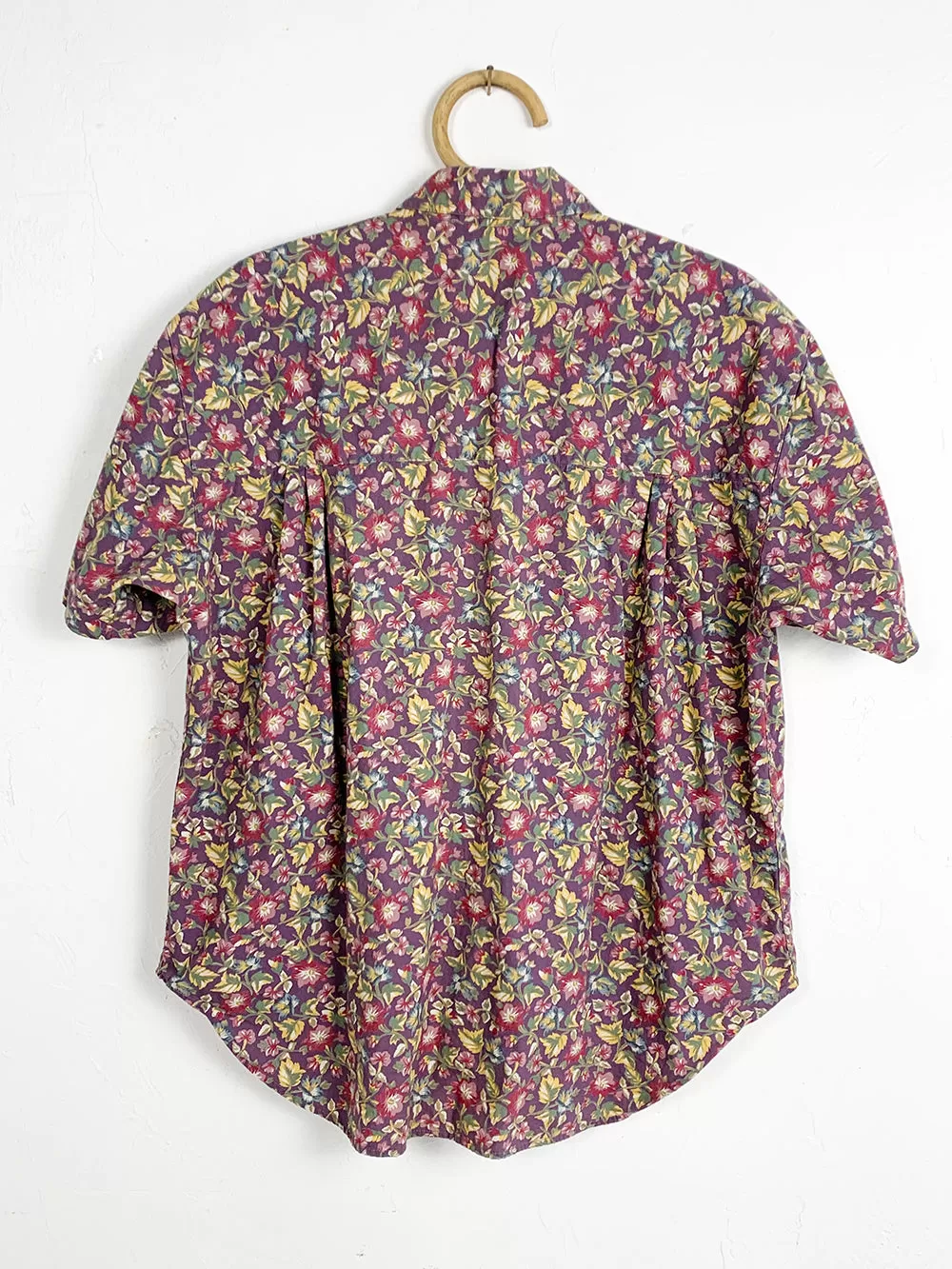 LizSport Purple Floral Cotton Button Up