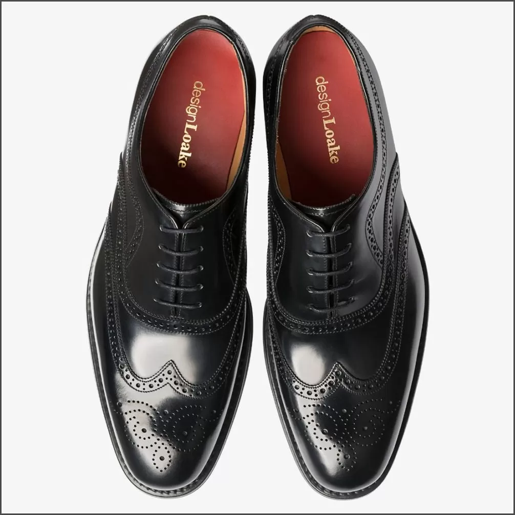 Loake Bloomsbury Black Brouge*