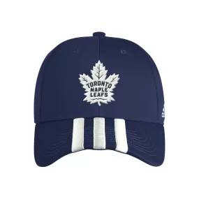 Maple Leafs Adidas Men's Prim Logo 3 Stripe Adjustable Hat