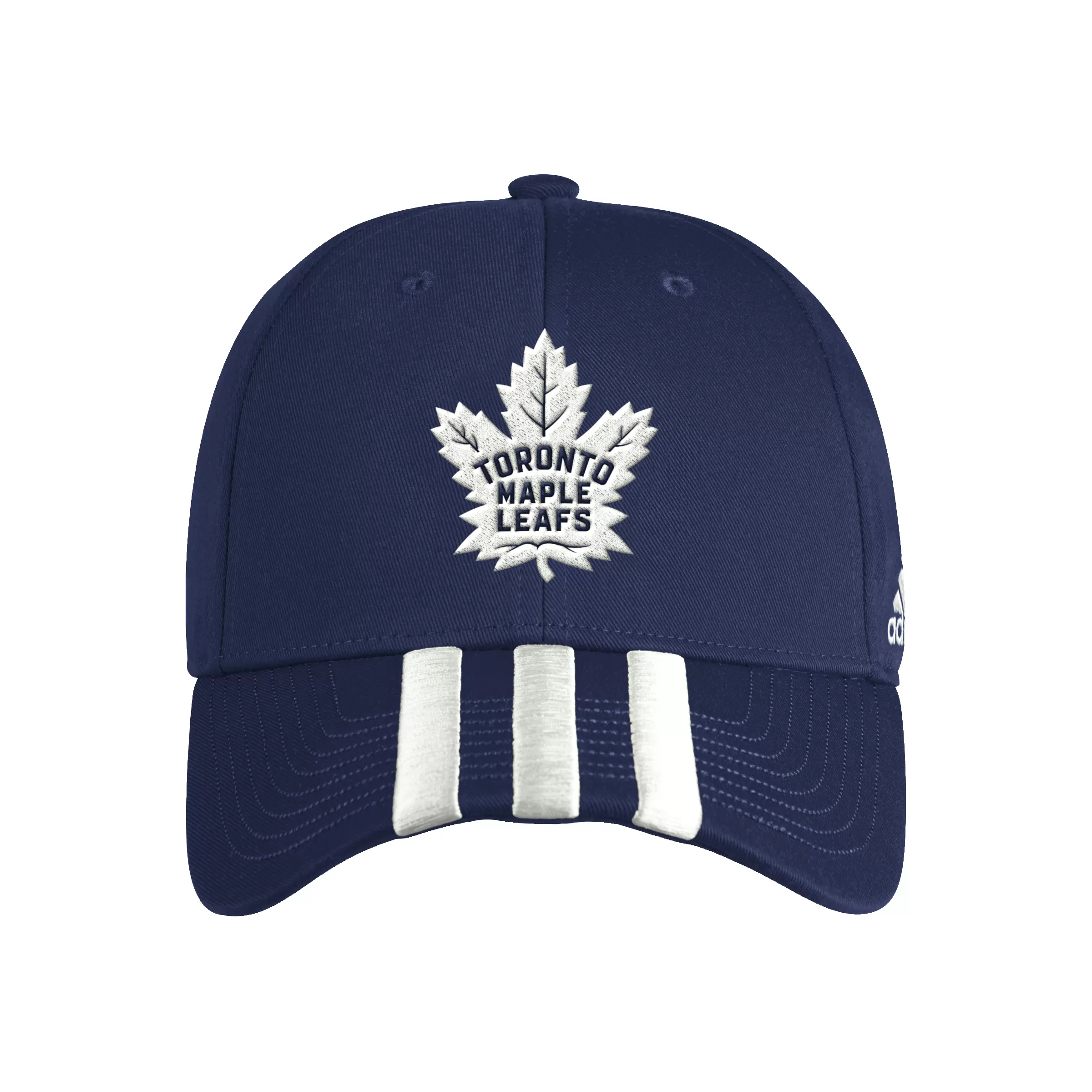 Maple Leafs Adidas Men's Prim Logo 3 Stripe Adjustable Hat