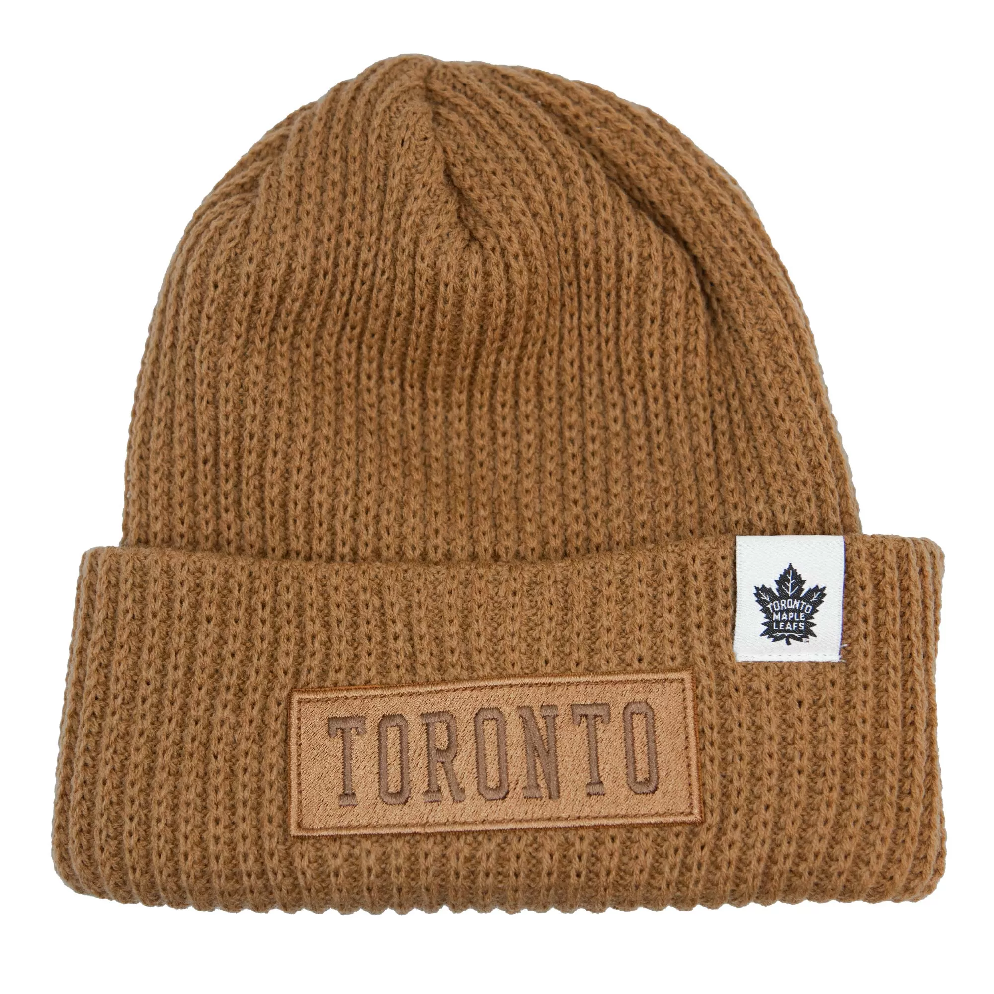 Maple Leafs Adult High Cuff Beanie - BROWN