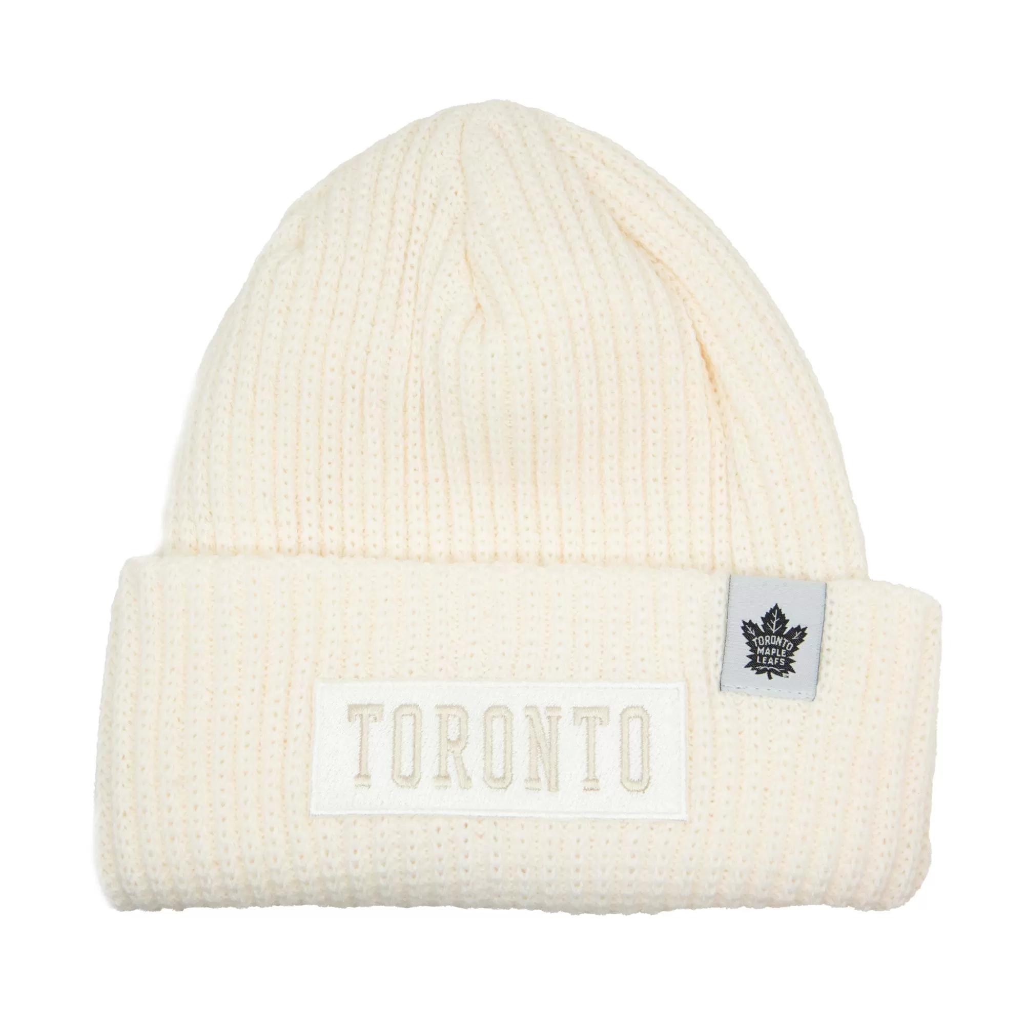 Maple Leafs Adult High Cuff Beanie - WHITE