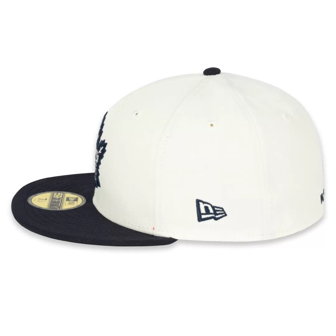 Maple Leafs New Era Men's 59FIFTY Prim Logo Fitted Hat - NAVY