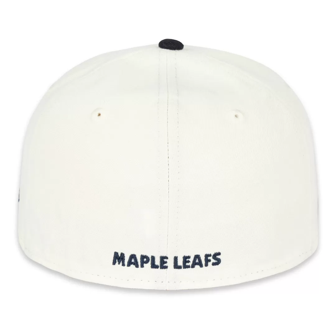 Maple Leafs New Era Men's 59FIFTY Prim Logo Fitted Hat - NAVY