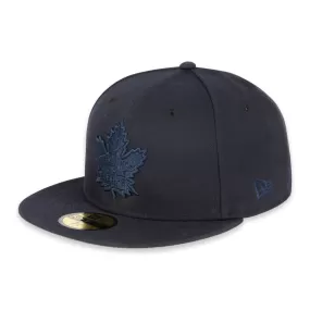 Maple Leafs New Era Men's 59FIFTY Tonal Prim Logo Fitted Hat - NAVY