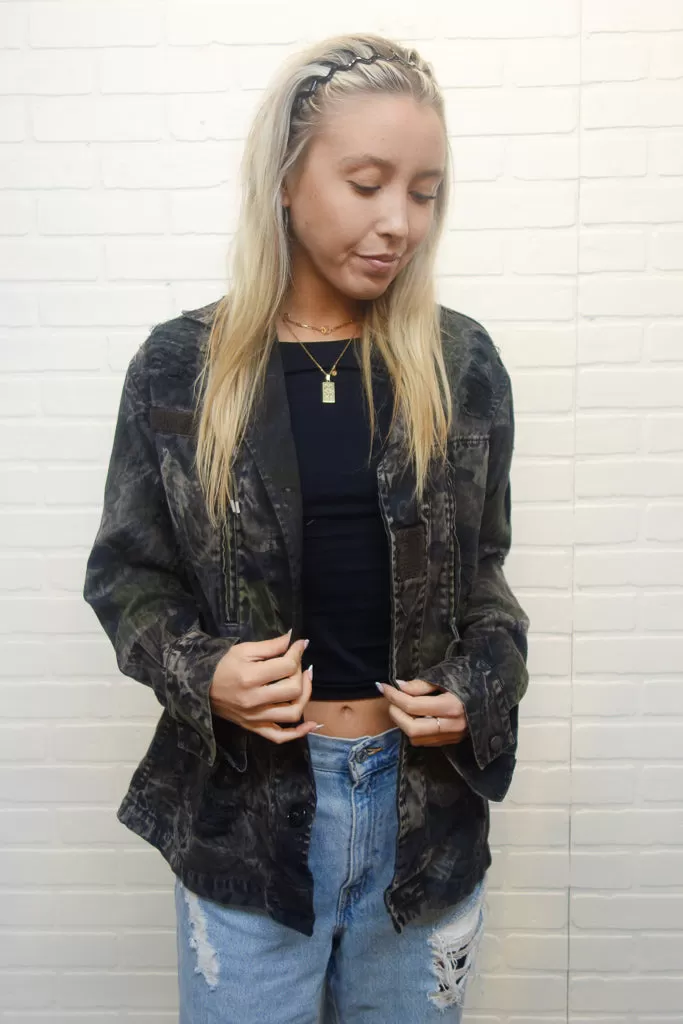 Marilyn Monroe Acid Wash Camo Jacket