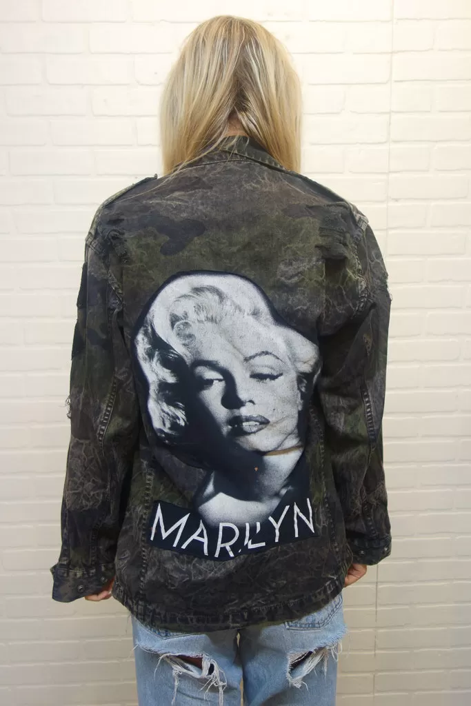 Marilyn Monroe Acid Wash Camo Jacket