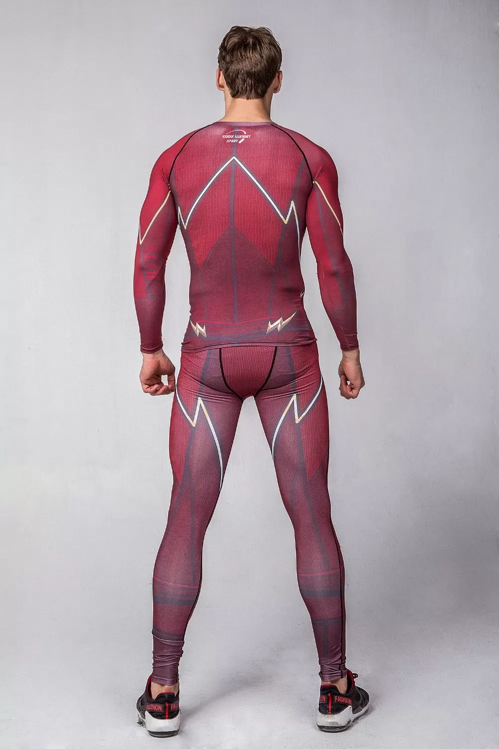 Men's The Flash Elite Compression Long Sleeve Rashguard Set