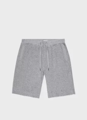 Men's Towelling Short in Grey Melange