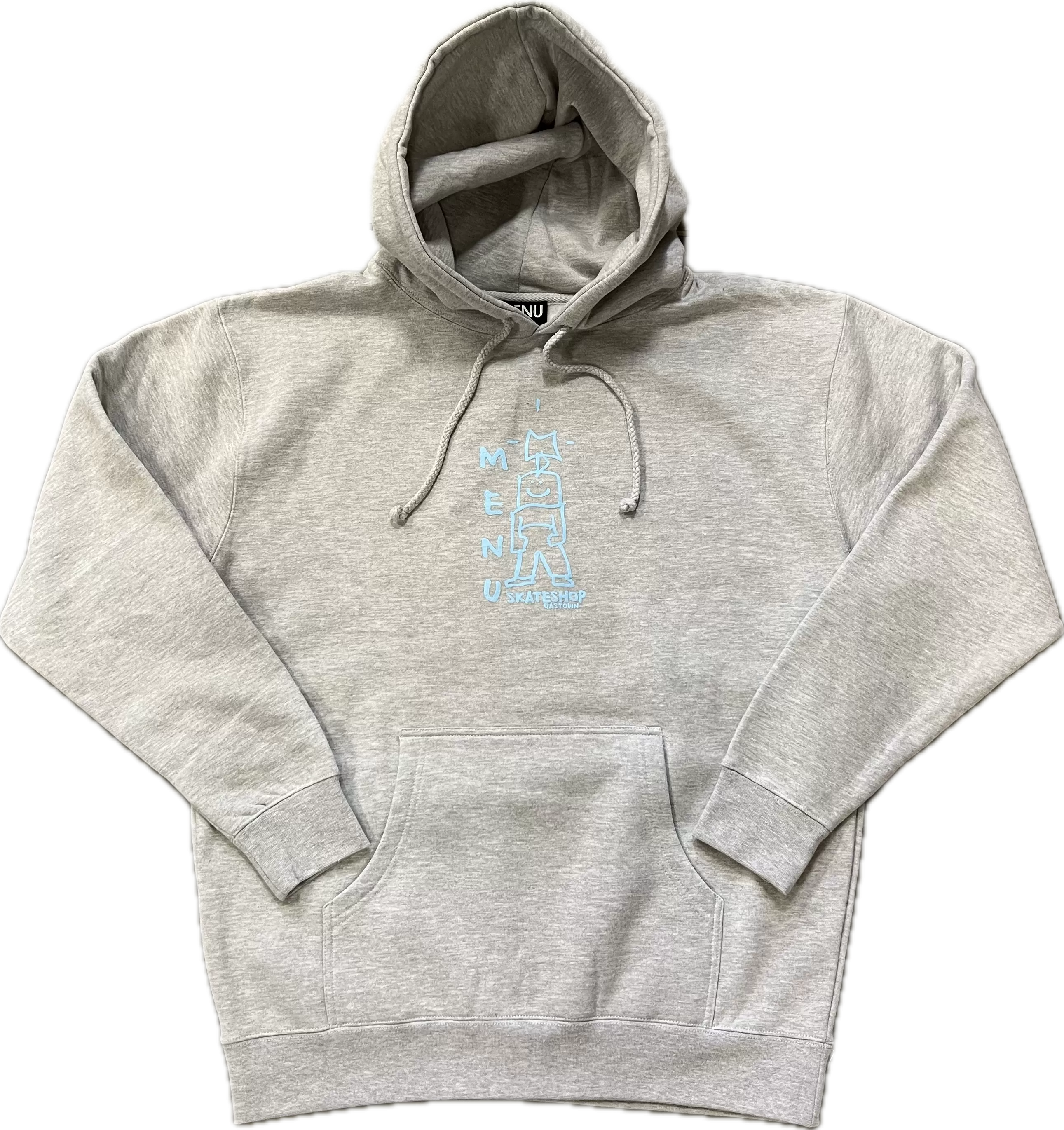 Menu X Gonz Hoody - Heather Grey/Lt. Blue