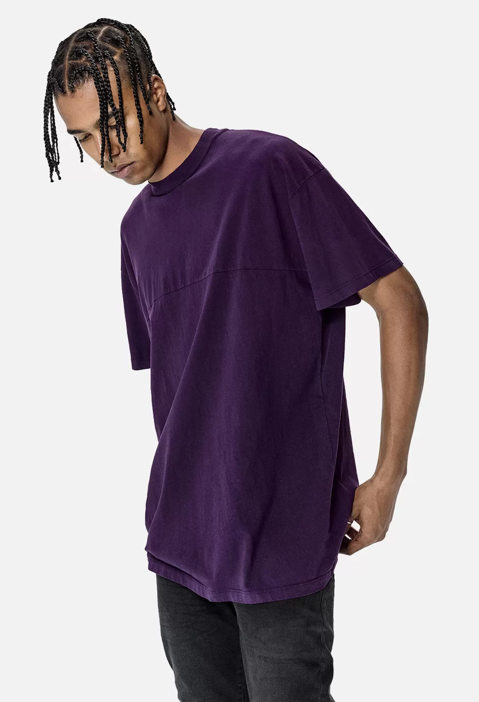 Mock Panel Tee / Purple