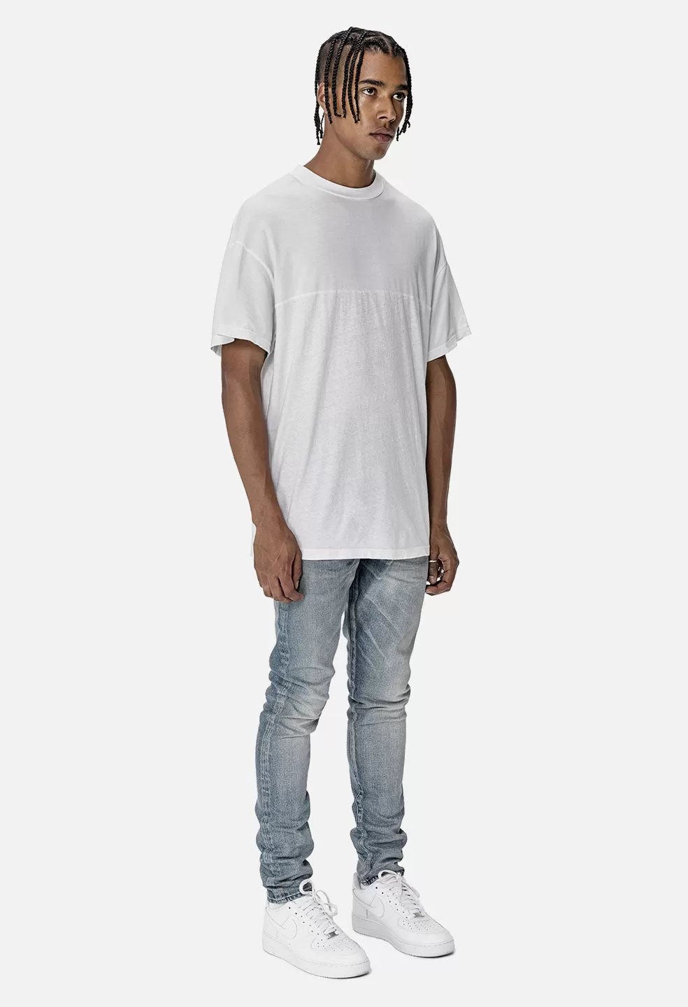 Mock Panel Tee / White