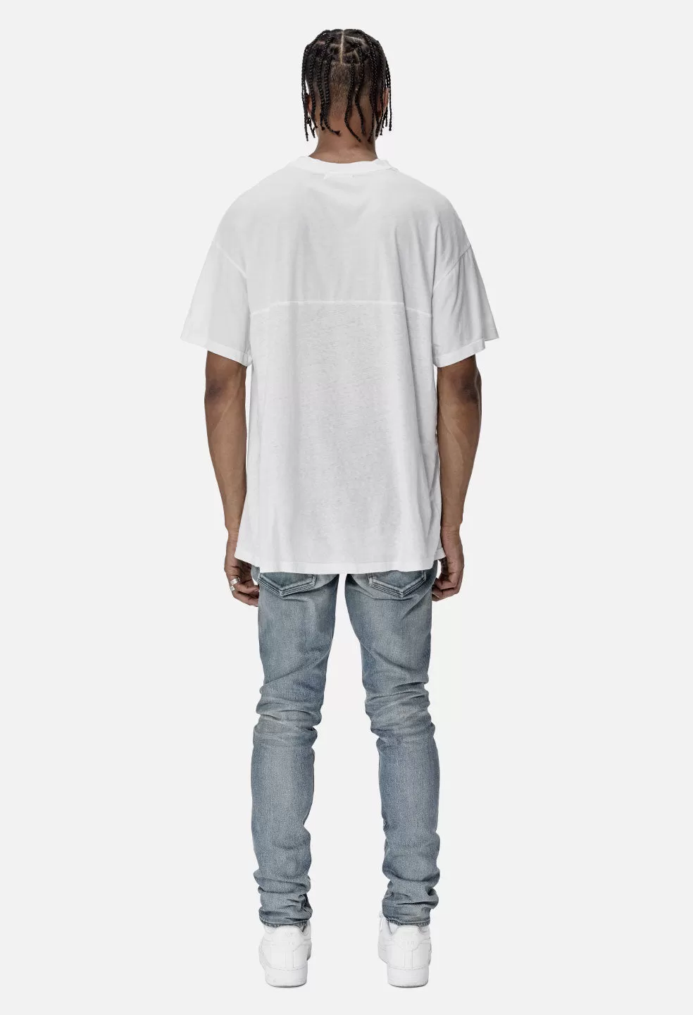 Mock Panel Tee / White