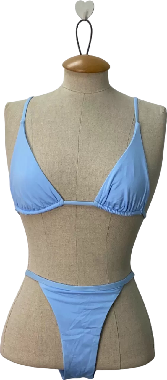 Monday Swimwear Blue Triangle Bikini Set UK 6