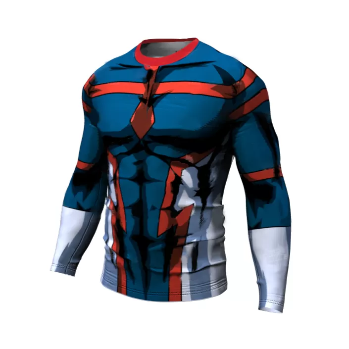 My Hero Academia Compression 'Young Might' Premium Long Sleeve Rashguard