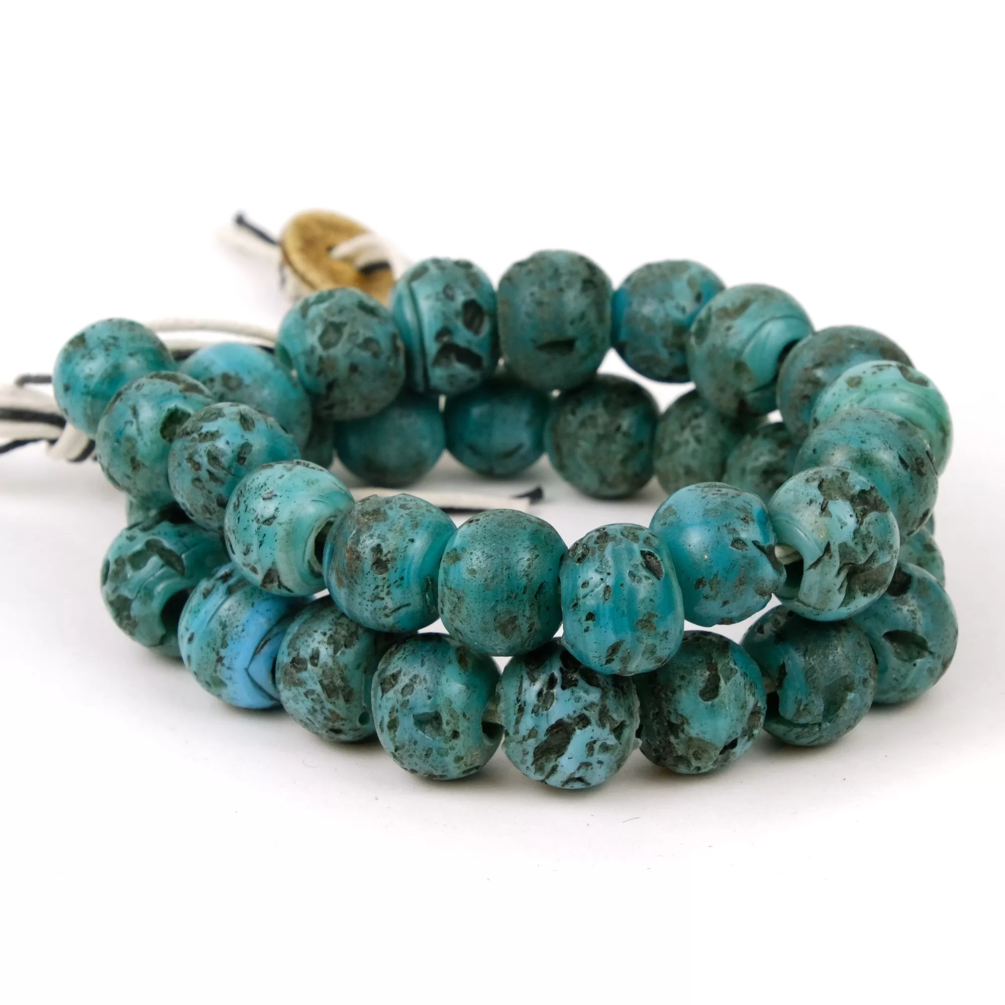 Naga Heirloom Turquoise Round Strand