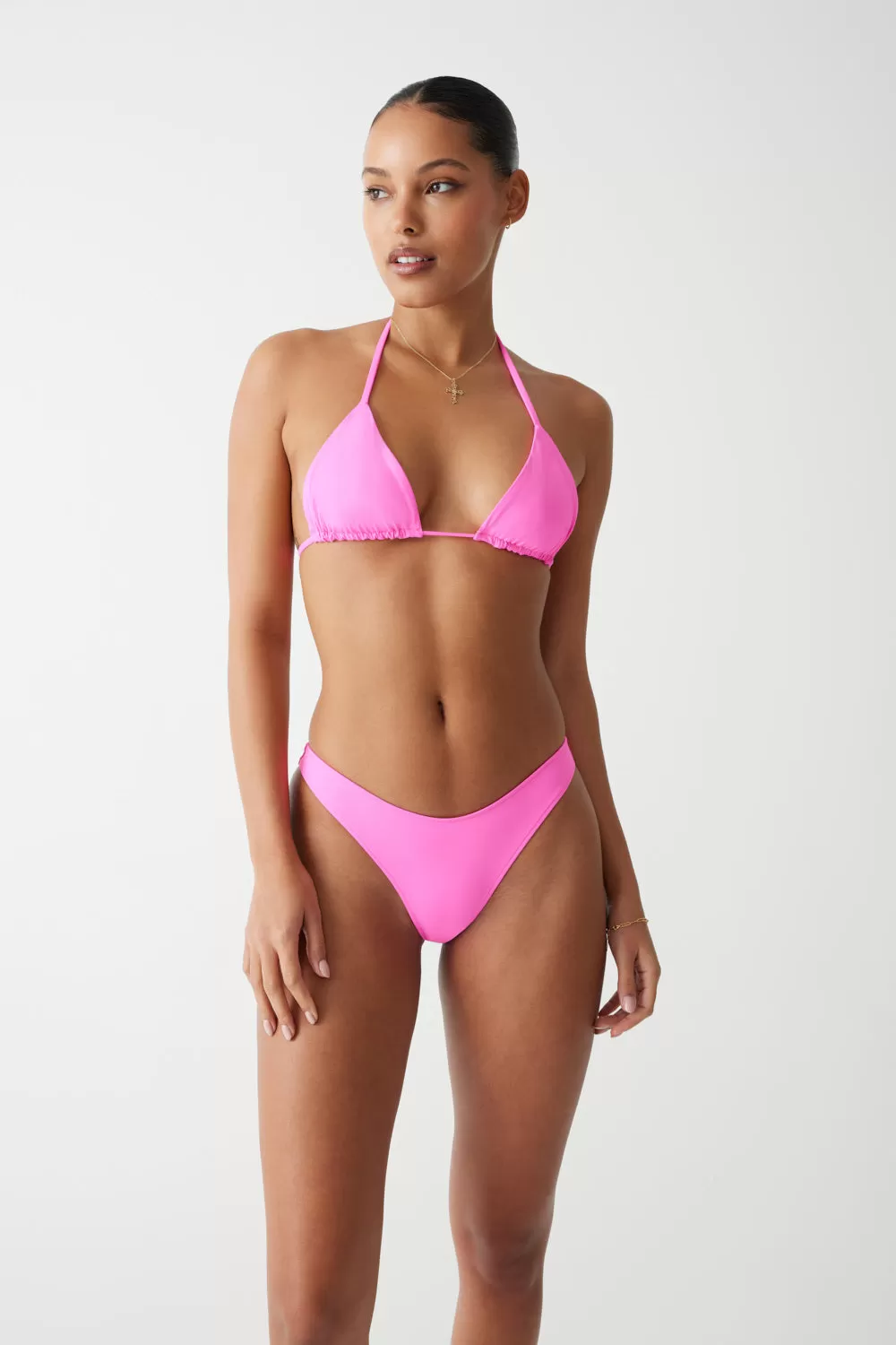 Nick String Triangle Bikini Top - Watermelon