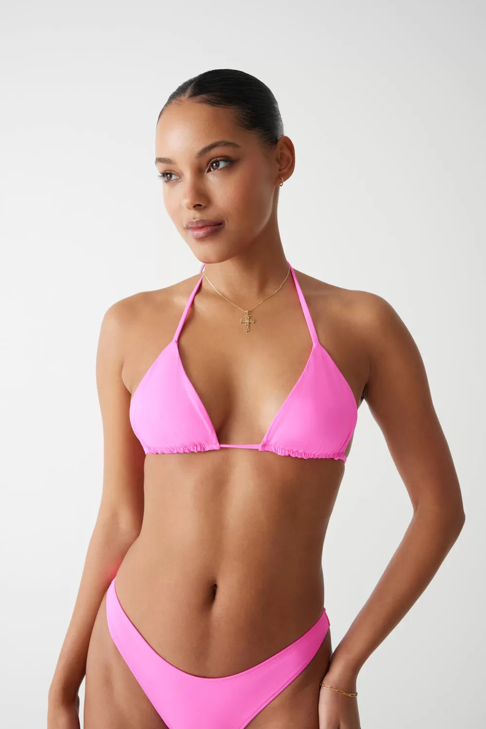 Nick String Triangle Bikini Top - Watermelon