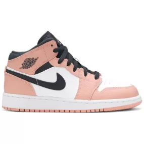 Nike Air Jordan 1 Mid GS 'Pink Quartz' GS