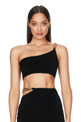 Nookie Alyssa Chain Crop - Black