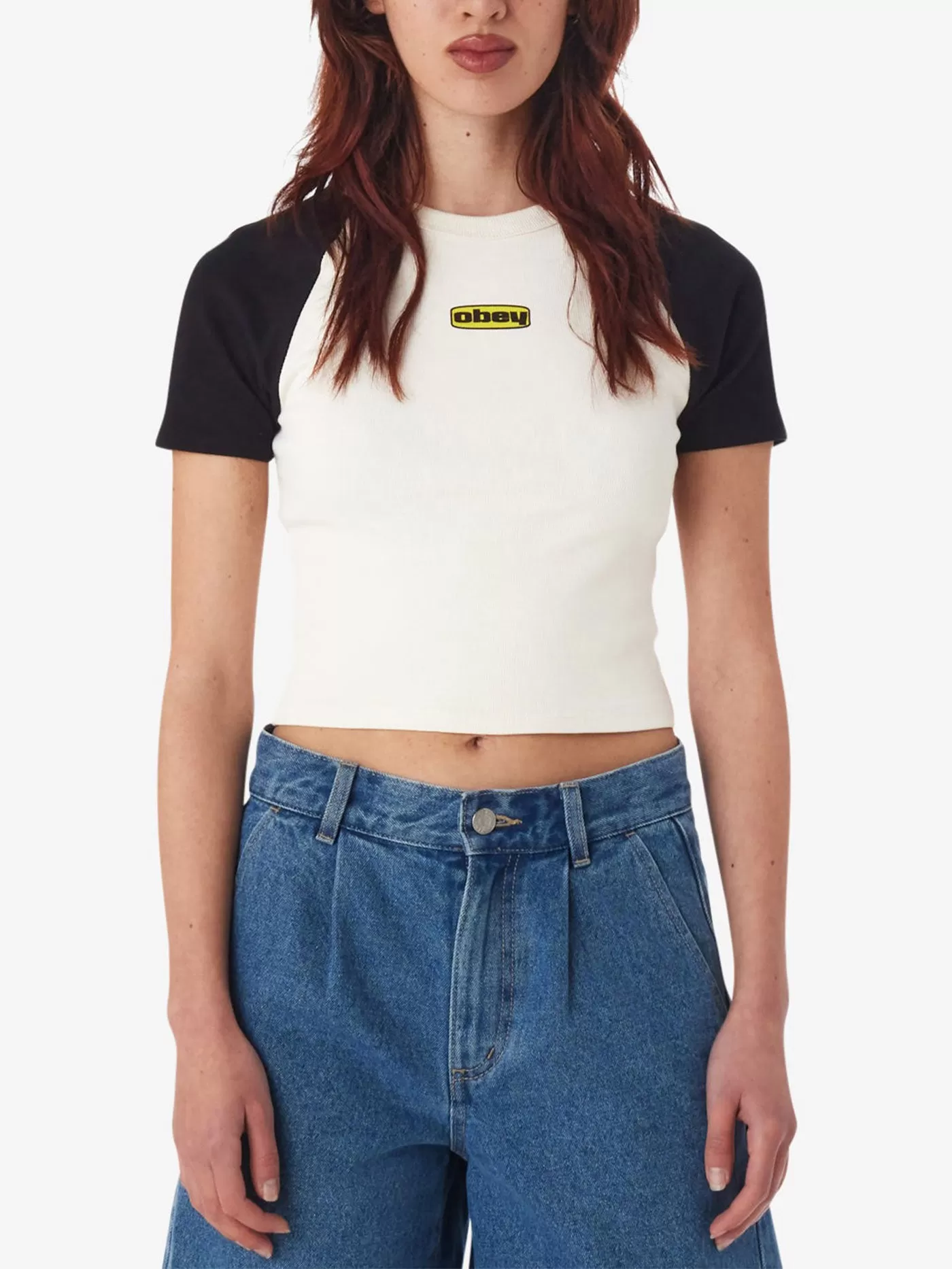 Obey Bolt Crop T-Shirt